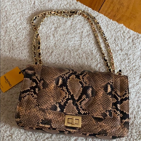 Valentino Handbags - NWT valentino snake print leather handbag